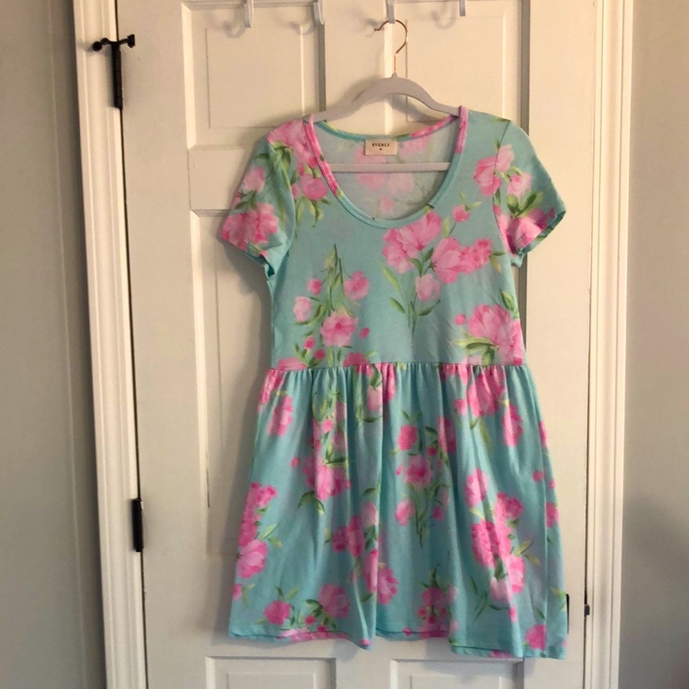 Women’s Everly Shortsleeved flower print babydoll dress